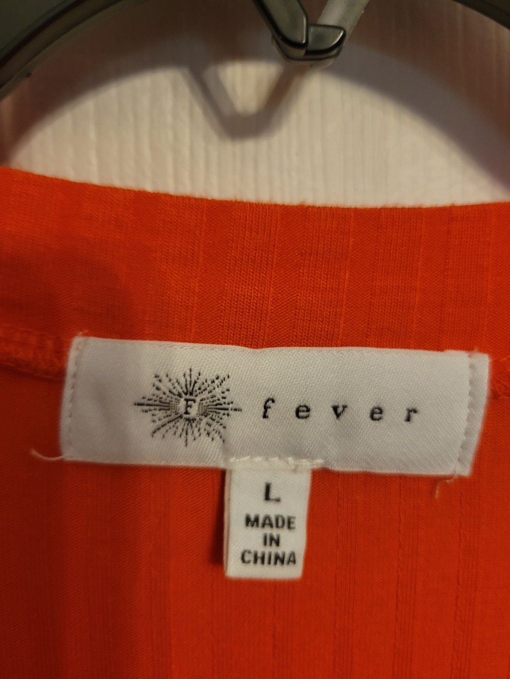 Bright Orange Ribbed Button-Front Cardigan - Picture 2 of 7